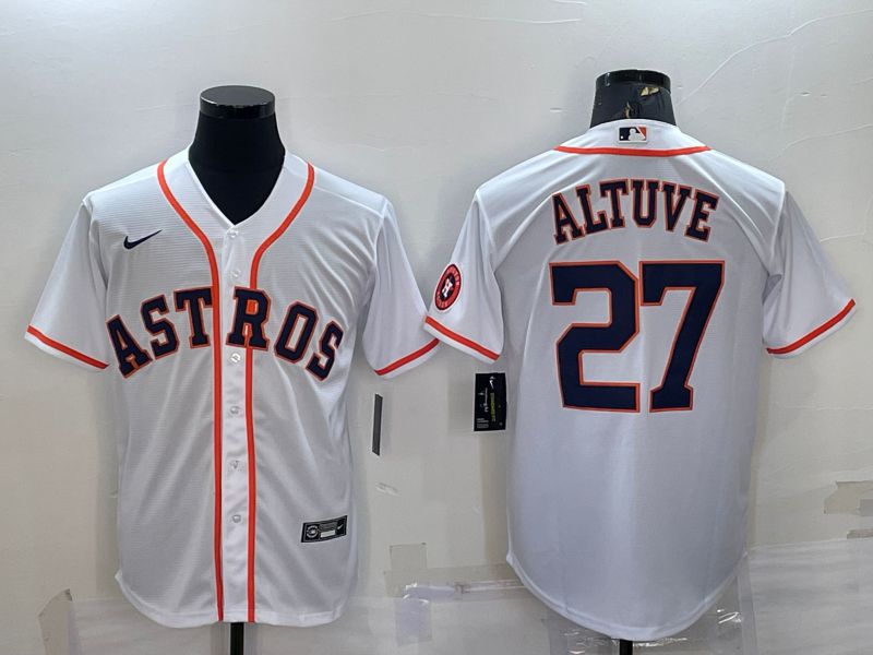 Men Houston Astros #27 Altuve White Game Nike 2022 MLB Jerseys